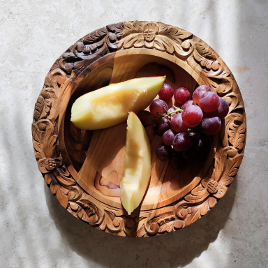 Bali Carved Teak Charger Plate