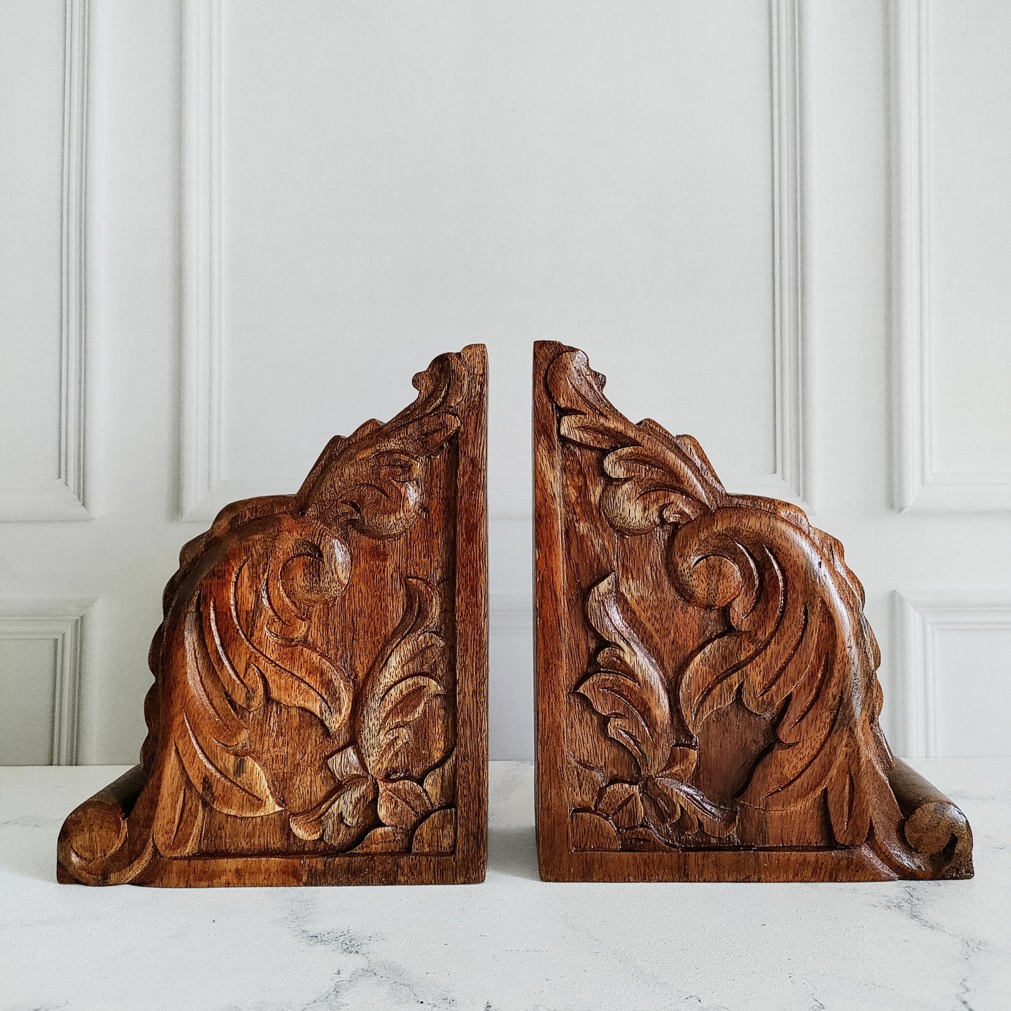 Vintage Foliage Bookends