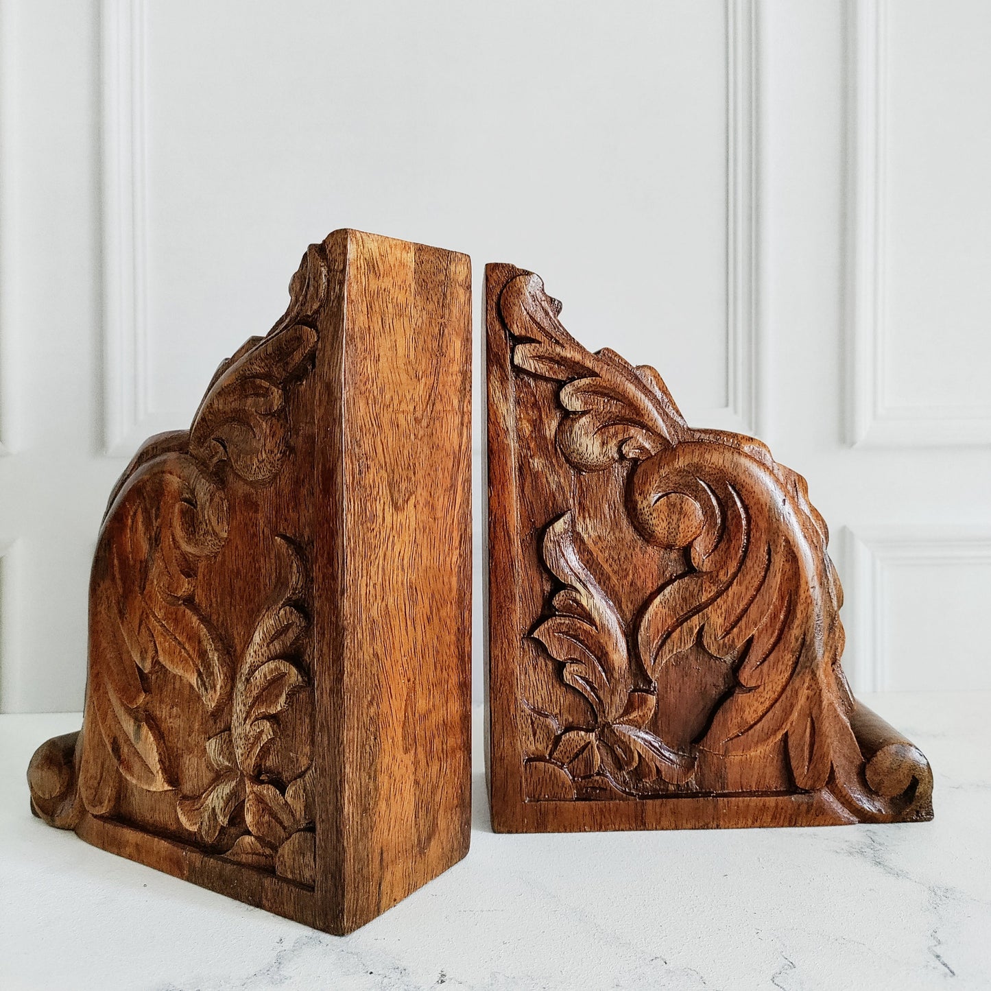 Vintage Foliage Bookends